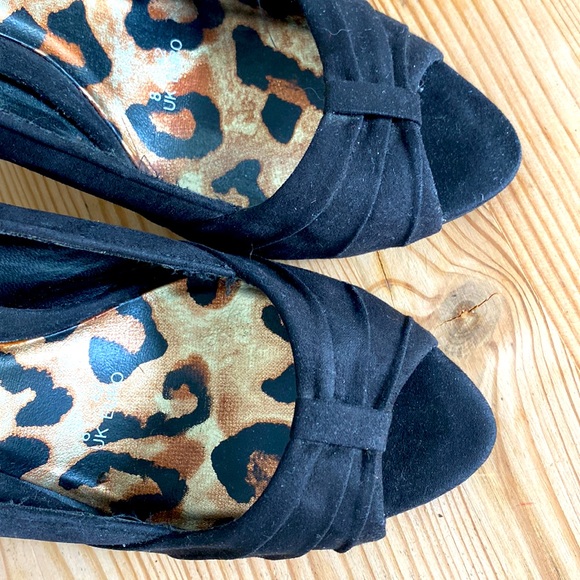 High heeled open toe wedges - Picture 4 of 12